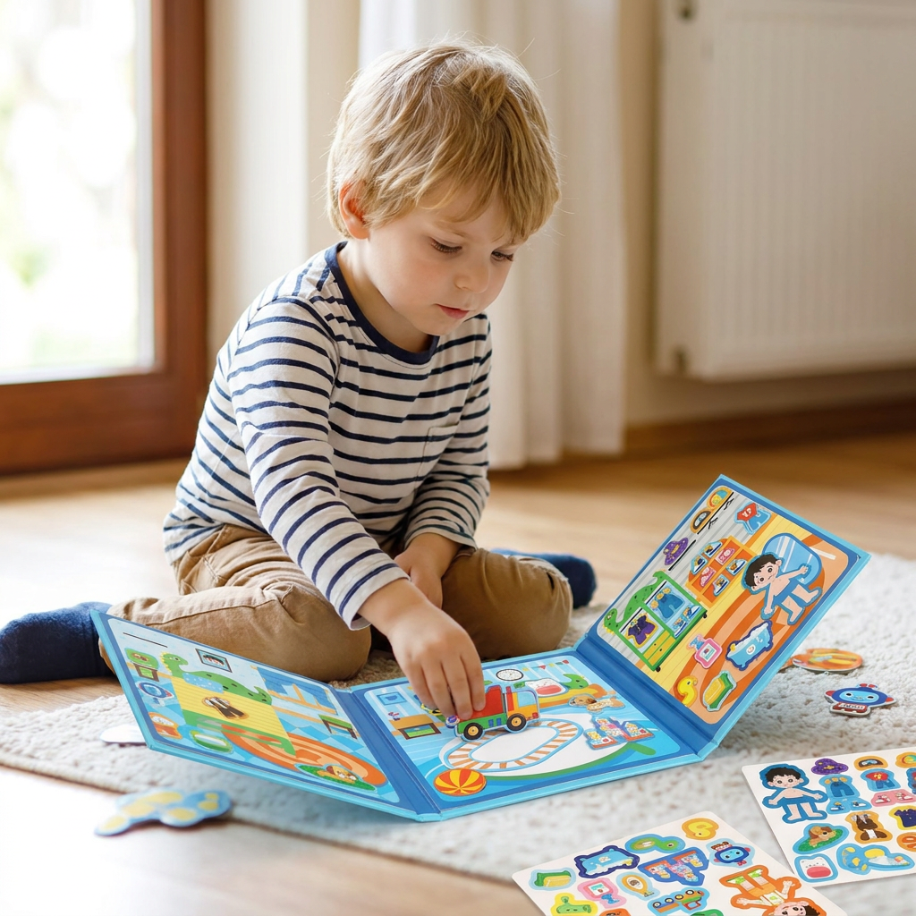 Magnetyczna książeczka Montessori Quiet Book – kreatywne ubieranki i odgrywanie scenek