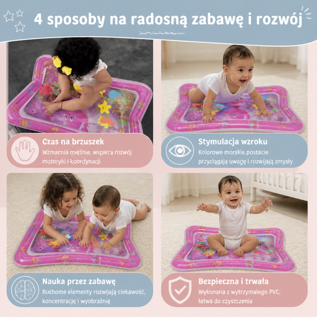 Dmuchana mata wodna do zabawy na brzuszku