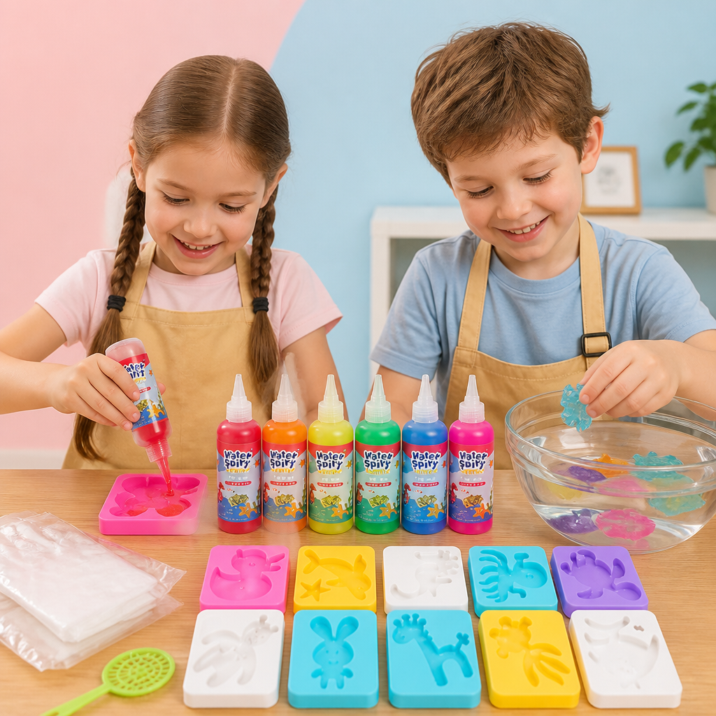 DIY zestaw do robienia wodnego żelka z żelami i formami