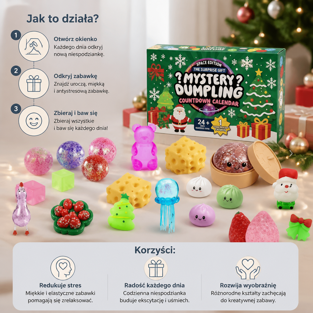 Świąteczny Kalendarz Adwentowy Squishy Dla Dzieci