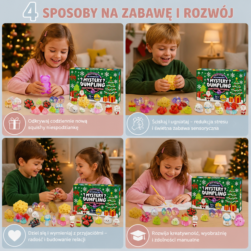 Świąteczny Kalendarz Adwentowy Squishy Dla Dzieci
