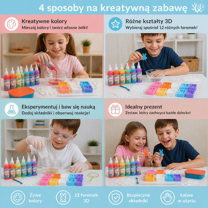 DIY zestaw do robienia wodnego żelka z żelami i formami