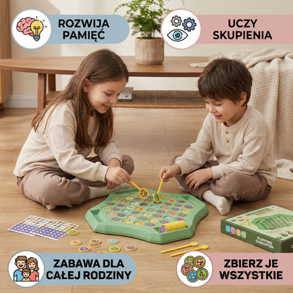 Gra planszowa Memory z monetami zwierząt dla całej rodziny