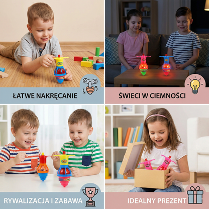 Świecący bączek LED – Kolorowa zabawka prezentowa dla dzieci