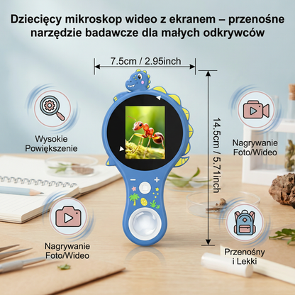 Dziecięcy mikroskop wideo z ekranem – przenośne narzędzie badawcze dla małych odkrywców