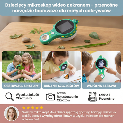 Dziecięcy mikroskop wideo z ekranem – przenośne narzędzie badawcze dla małych odkrywców