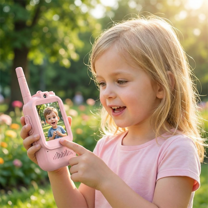 Zestaw 2 Walkie-Talkie Wideo dla Dzieci – Radio z Kamerą i Ekranem