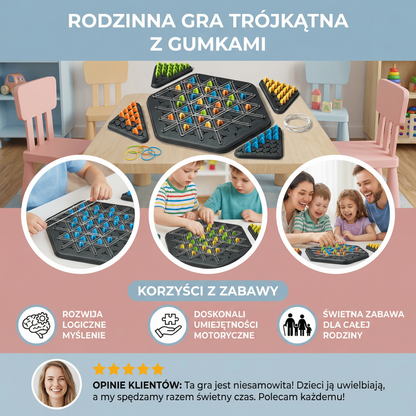 Rodzinna gra trójkątna z gumkami