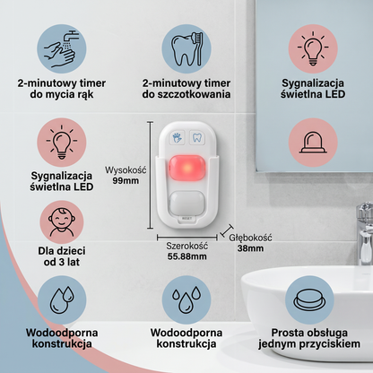 Mini LED Timer dla Dzieci – Zabawa w Wsparcie przy Myciu Rąk i Szczotkowaniu Zębów