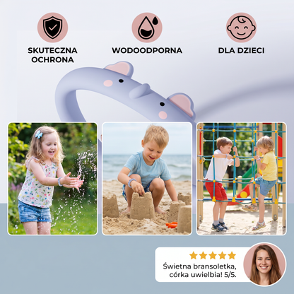 Bransoletka na komary dla dzieci z uroczym zwierzątkiem, wodoodporna