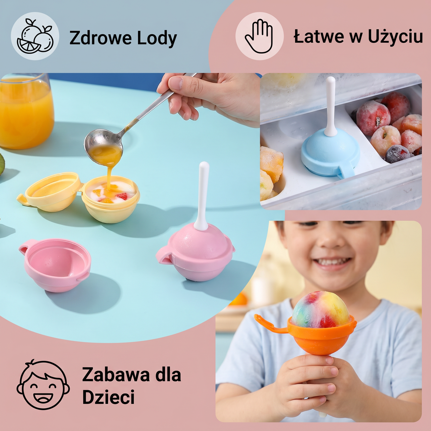 Foremki Do Lodów Na Patyku – Zestaw Czterech Sztuk