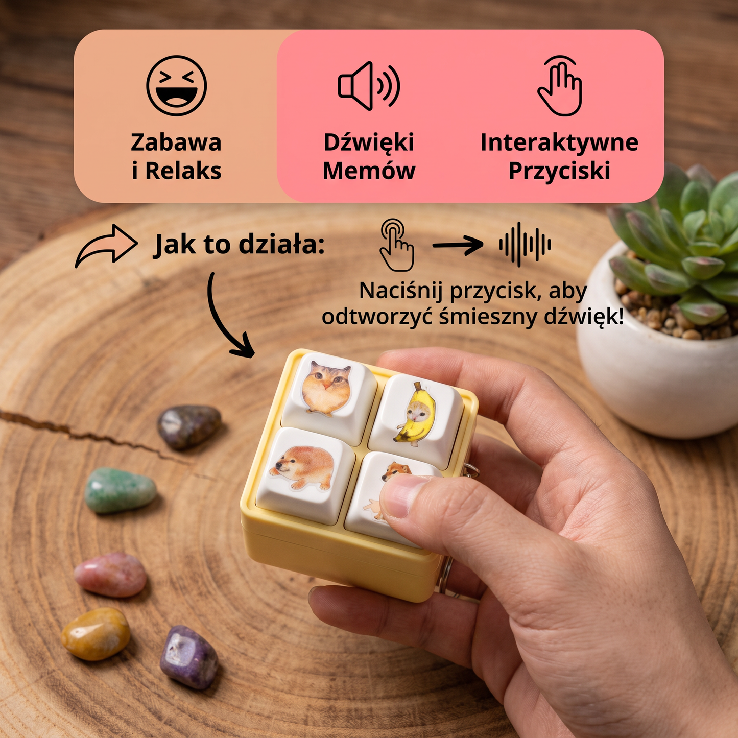 Zabawny Brelok z Przyciskami Głosowymi i Interaktywnymi Efektami Dźwiękowymi