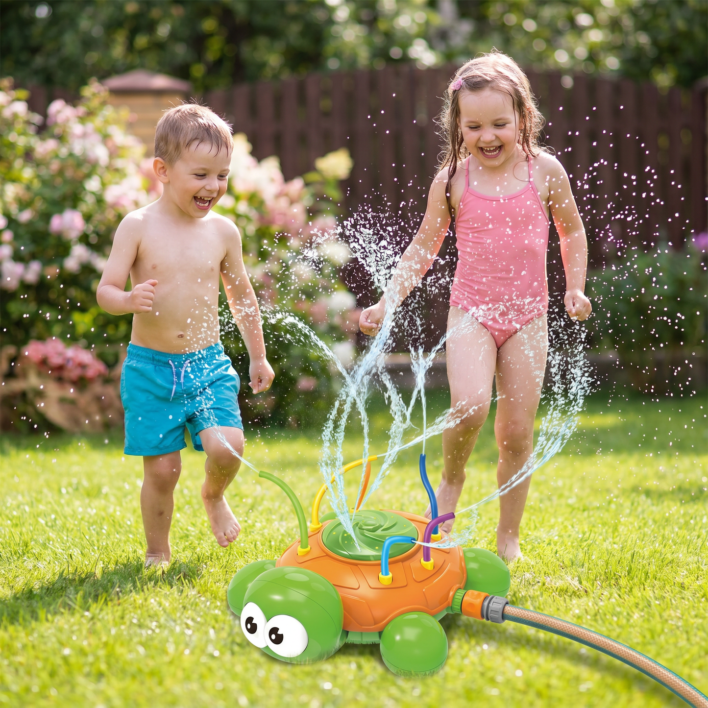 Sprej wodny w kształcie żółwia – Obracająca się zabawa ogrodowa dla dzieci w gorące letnie dni