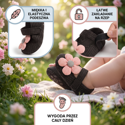 Letnia Obuwie Dziecięce z Miękką Podeszwą w Kwiatowy Wzór