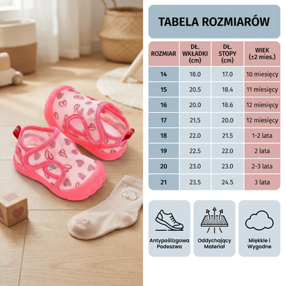 Letnie sandały dziecięce z antypoślizgową podeszwą i oddychającym materiałem
