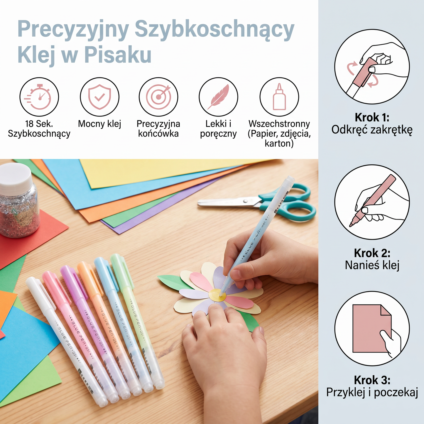 Precyzyjny Szybkoschnący Klej w Pisaku
