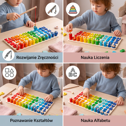 Rozwój Umiejętności – Drewniana Tablica Montessori