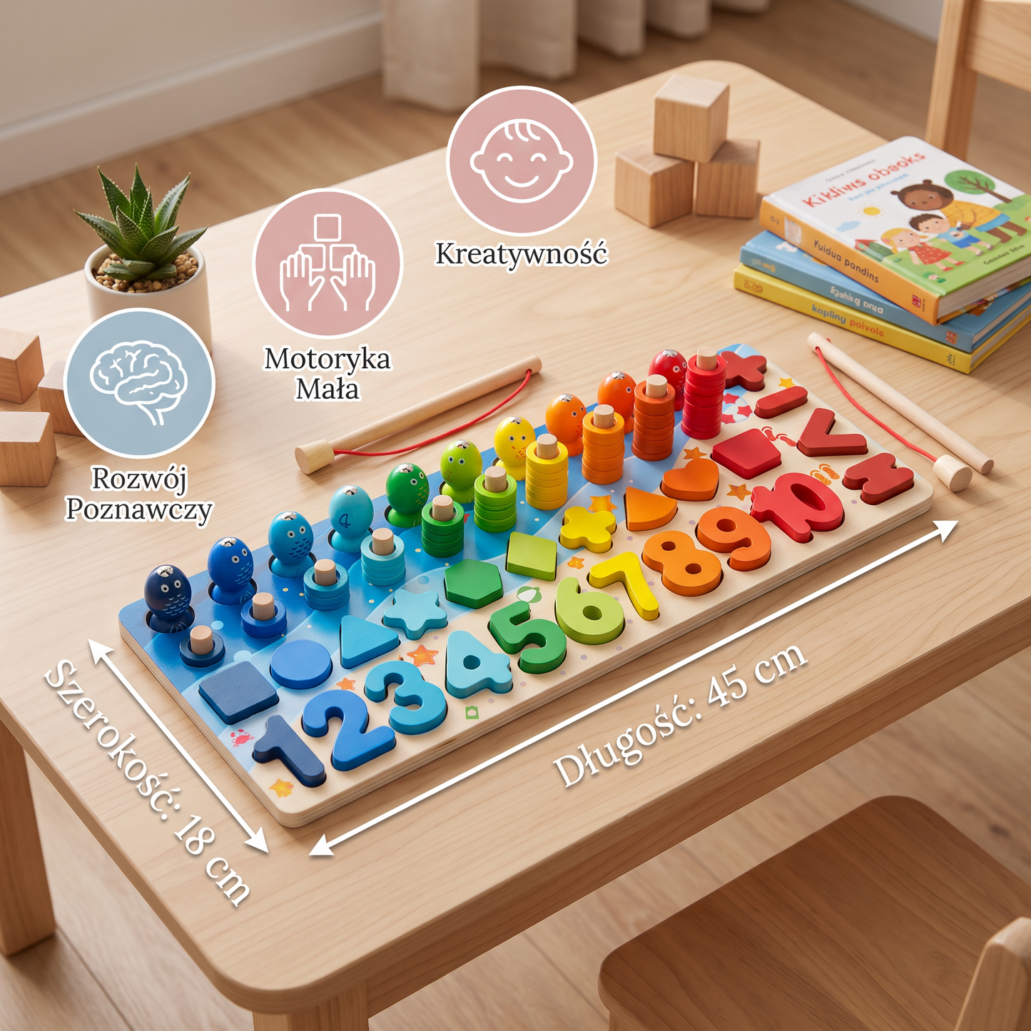 Rozwój Umiejętności – Drewniana Tablica Montessori