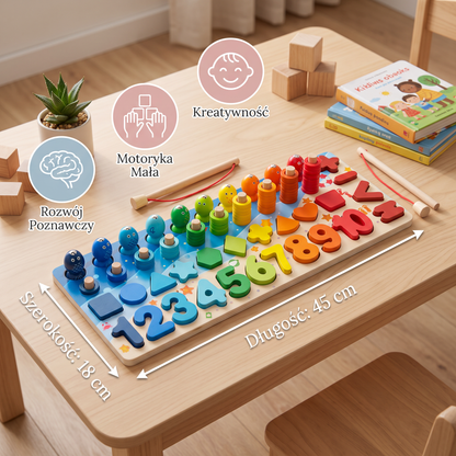 Rozwój Umiejętności – Drewniana Tablica Montessori