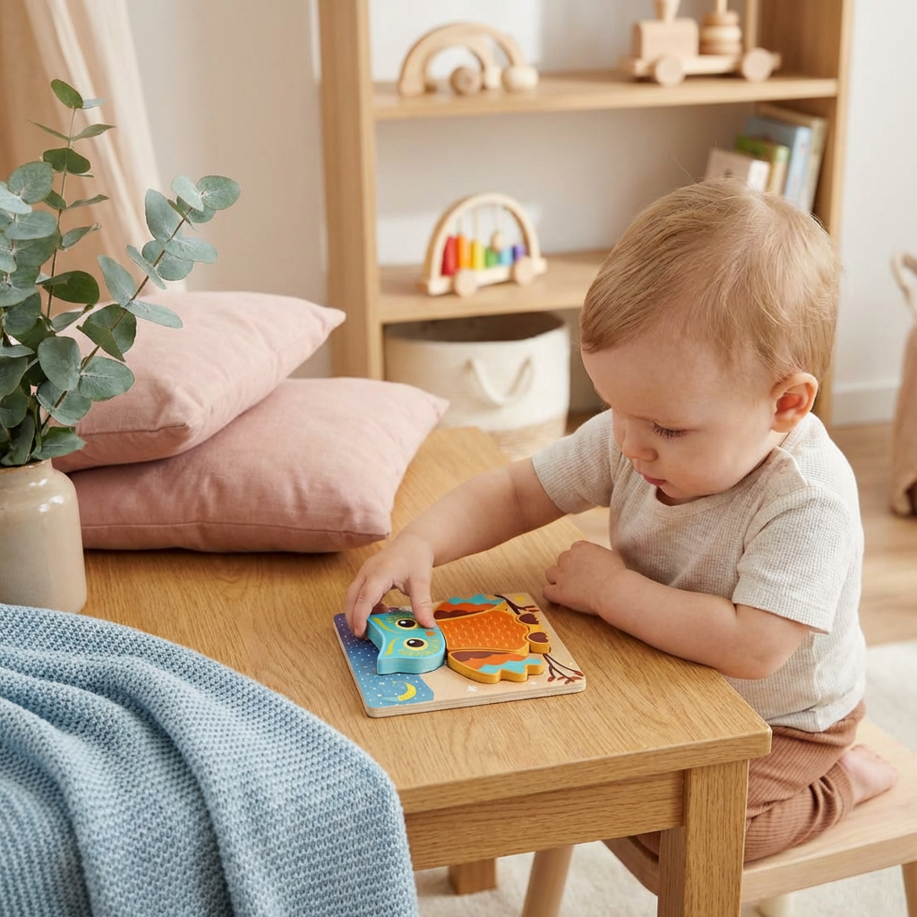 3D Drewniane Puzzle dla Dzieci – Edukacyjna Zabawka Zwierzątka dla Maluchów