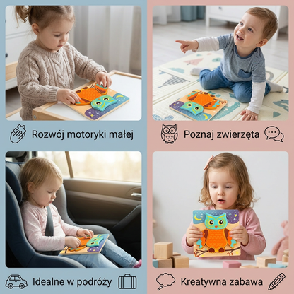 3D Drewniane Puzzle dla Dzieci – Edukacyjna Zabawka Zwierzątka dla Maluchów