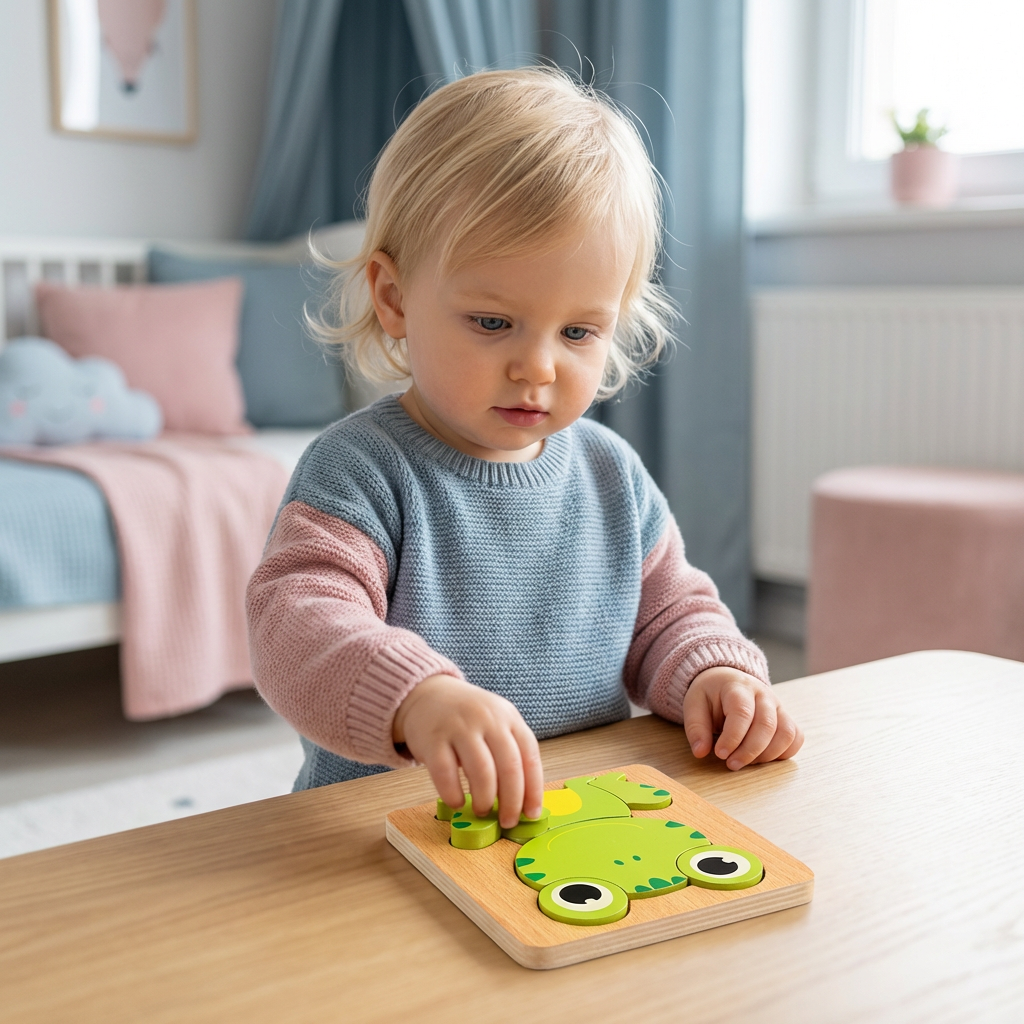 3D Drewniane Puzzle dla Dzieci – Edukacyjna Zabawka Zwierzątka dla Maluchów