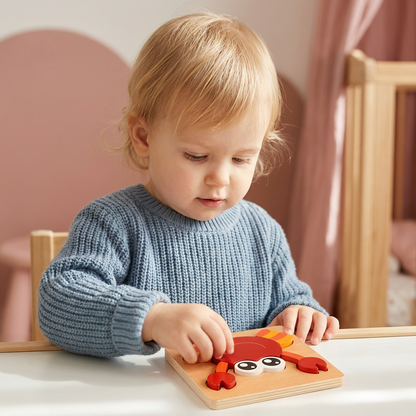 3D Drewniane Puzzle dla Dzieci – Edukacyjna Zabawka Zwierzątka dla Maluchów
