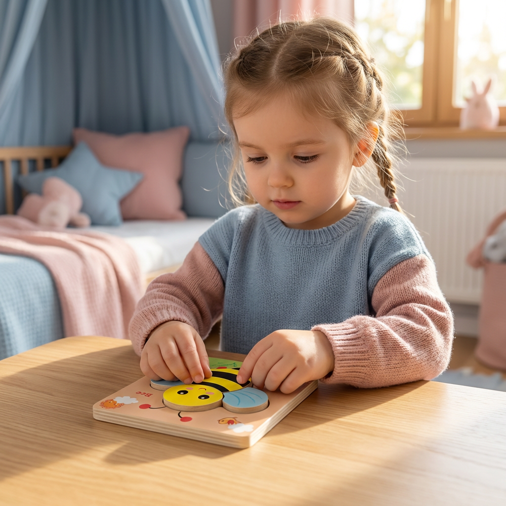 3D Drewniane Puzzle dla Dzieci – Edukacyjna Zabawka Zwierzątka dla Maluchów