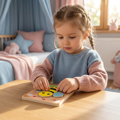 3D Drewniane Puzzle dla Dzieci – Edukacyjna Zabawka Zwierzątka dla Maluchów