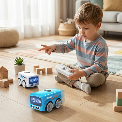 Smart RC Mini Bus – Zabawka samochodzik z gestami i podświetleniem dla dzieci