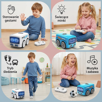Smart RC Mini Bus – Zabawka samochodzik z gestami i podświetleniem dla dzieci