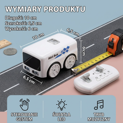 Smart RC Mini Bus – Zabawka samochodzik z gestami i podświetleniem dla dzieci