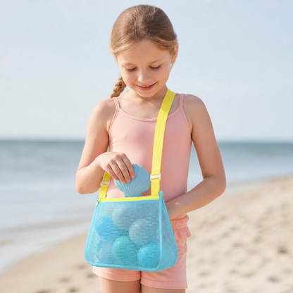 Siatkowa torba plażowa i basenowa dla dzieci na zabawki i akcesoria