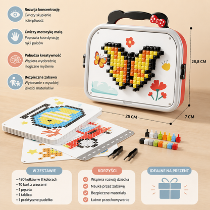 Zestaw Montessori z Mozaiką Grzybkową dla Dzieci