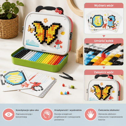 Zestaw Montessori z Mozaiką Grzybkową dla Dzieci