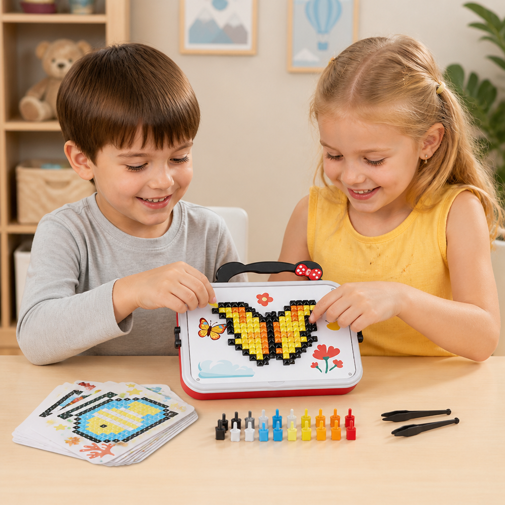Zestaw Montessori z Mozaiką Grzybkową dla Dzieci