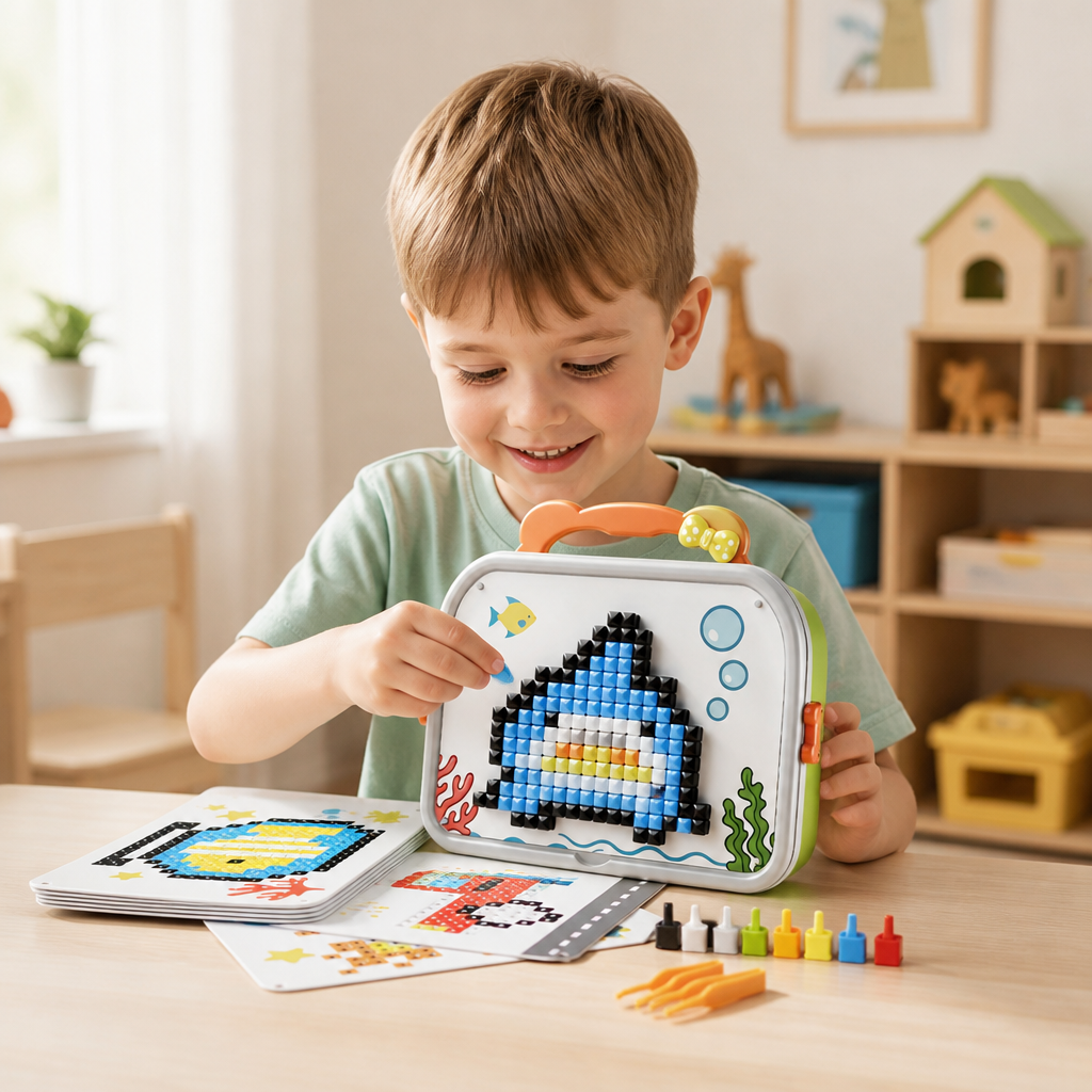 Zestaw Montessori z Mozaiką Grzybkową dla Dzieci