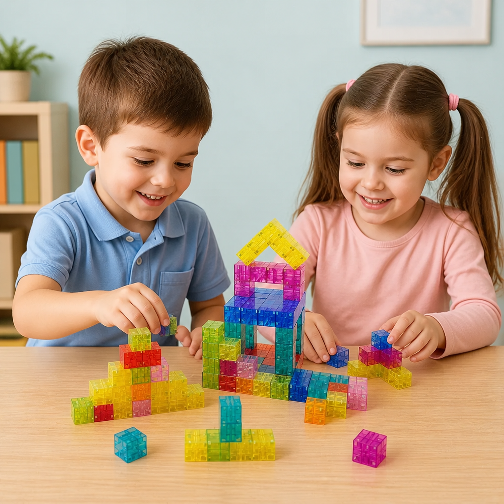 Montessoriański zestaw klocków sześciennych dla dzieci