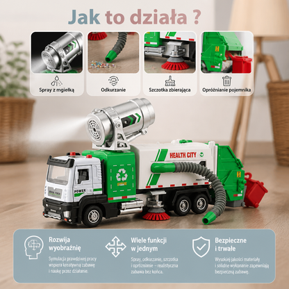 Ciśnieniowy Metalowy Samochód Zamiatarka z Wężem Ssącym i Funkcją Mgiełki