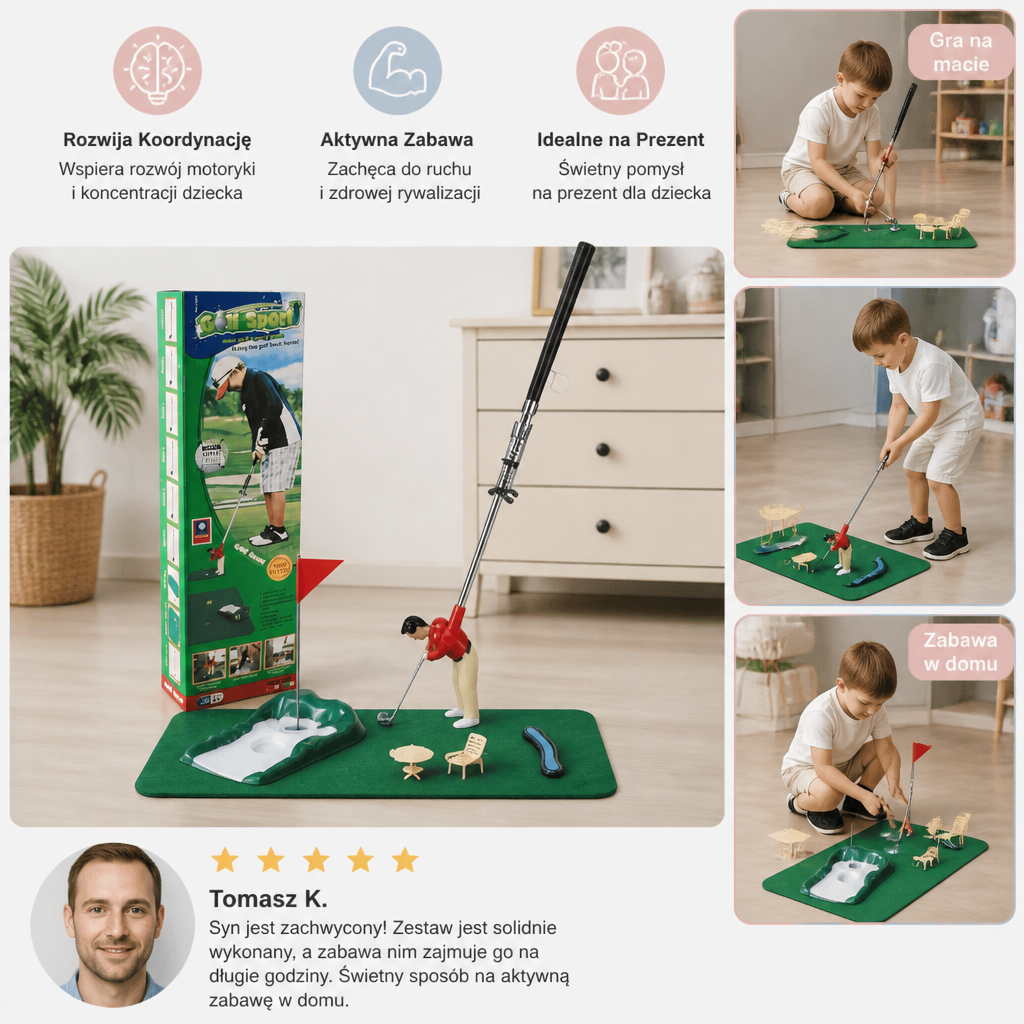Zestaw Mini Golfa dla Dzieci – Zabawka Golfowa dla Dzieci