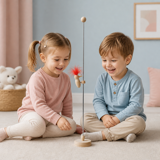 Drewniana Zabawka Edukacyjna z Dzięciołem dla Dzieci