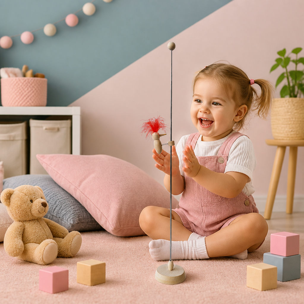 Drewniana Zabawka Edukacyjna z Dzięciołem dla Dzieci