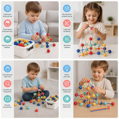 Zestaw Konstrukcyjny 3D STEM – Kreatywna Zabawka Edukacyjna