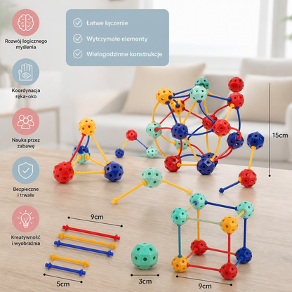 Zestaw Konstrukcyjny 3D STEM – Kreatywna Zabawka Edukacyjna
