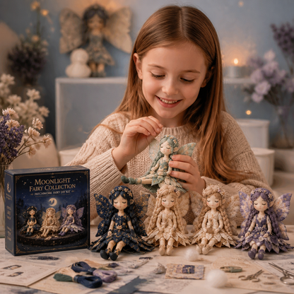 Zestaw DIY do szycia wróżek dla dzieci – Stwórz magiczne laleczki wróżki z tkaniny, akcesoriów i instrukcji
