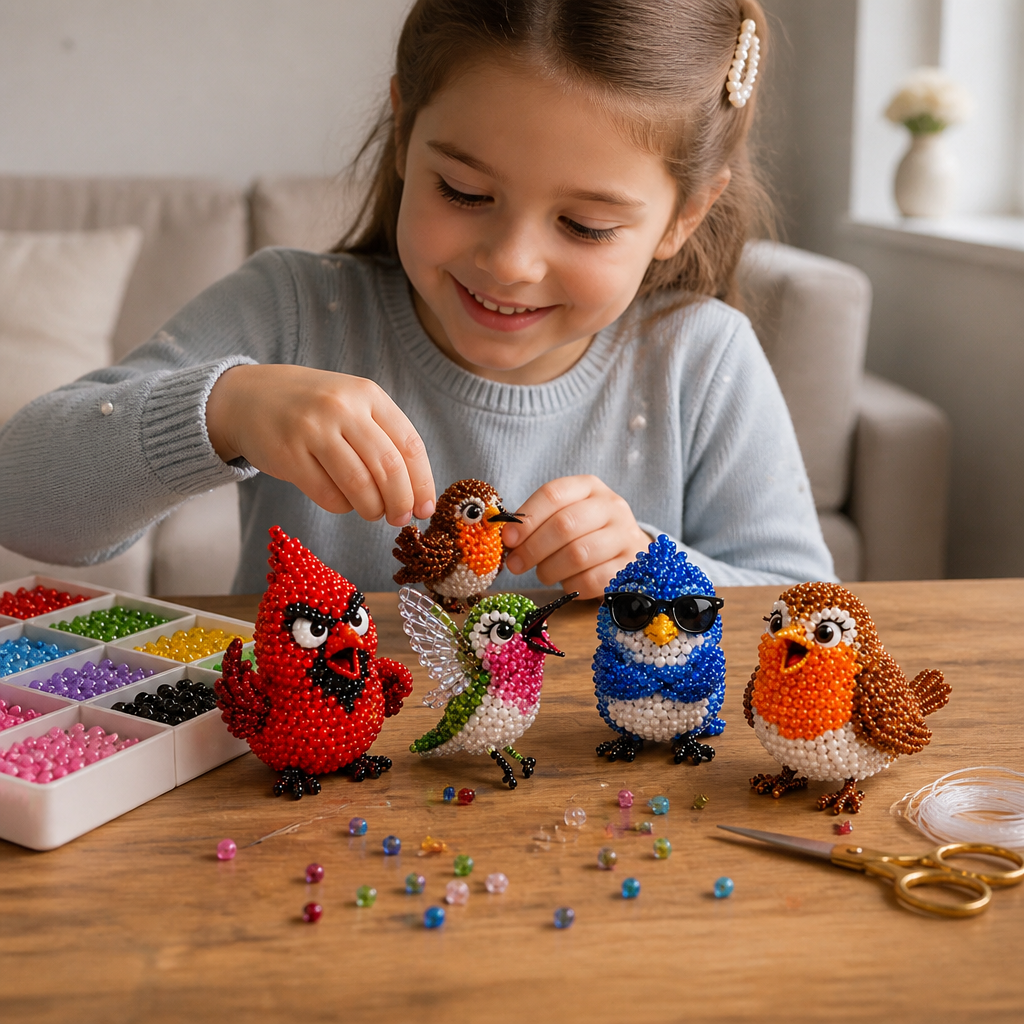 Zestaw do tworzenia zwierzątek z koralików 3D – DIY zestaw do miniaturowych prac z koralików dla początkujących