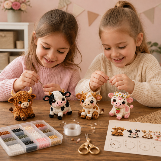 Zestaw do tworzenia zwierzątek z koralików 3D – DIY zestaw do miniaturowych prac z koralików dla początkujących