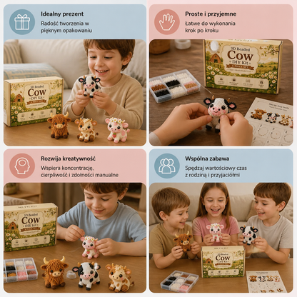 Zestaw do tworzenia zwierzątek z koralików 3D – DIY zestaw do miniaturowych prac z koralików dla początkujących