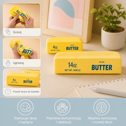 Jumbo Squishy Butter Stick – Wolno Powracająca Piłeczka Antystresowa i Sensoryczna Zabawka Fidget