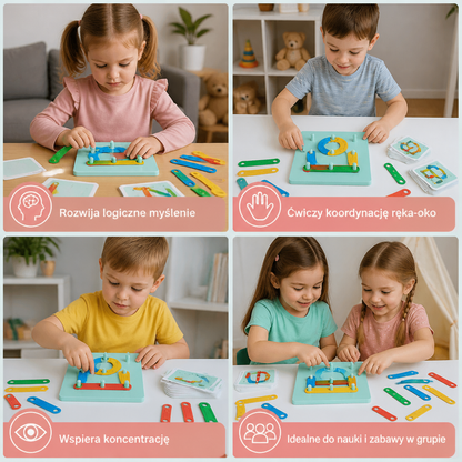 Edukacyjny Zestaw Konstrukcyjny z Magnetycznymi Literami i Cyframi